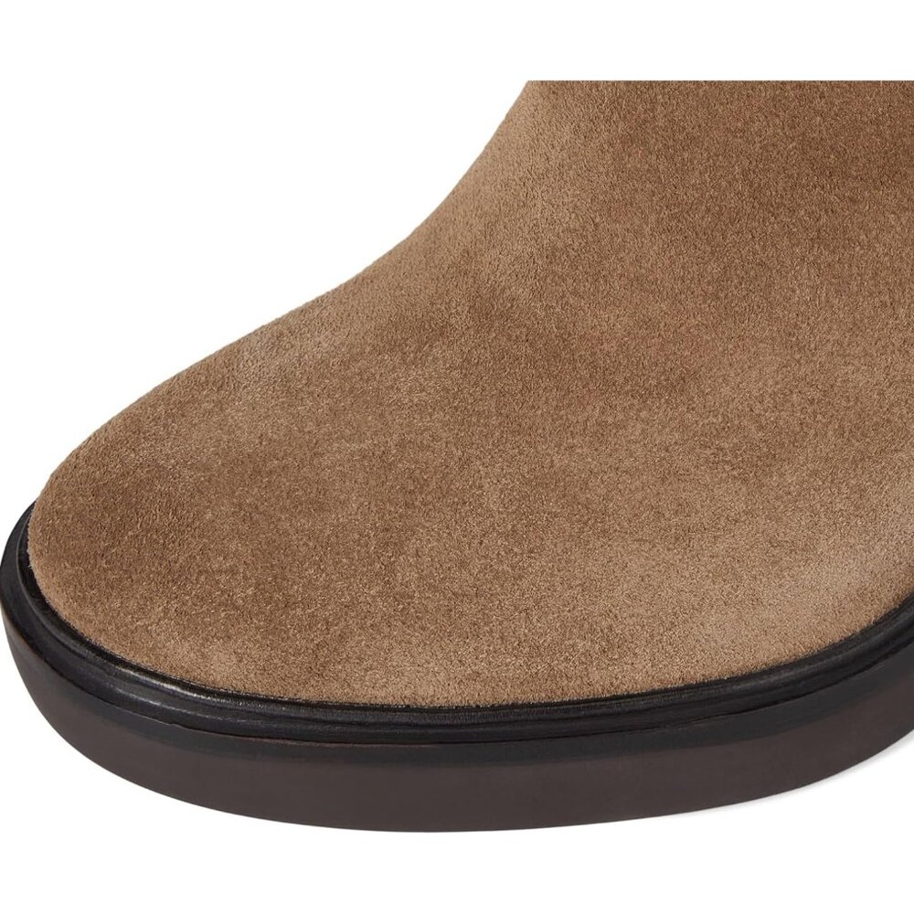 Tory Burch $458 72 mm T-Gore Heeled Ankle Boots River Rock Suede Sz 10 NIB! - Picture 6 of 7